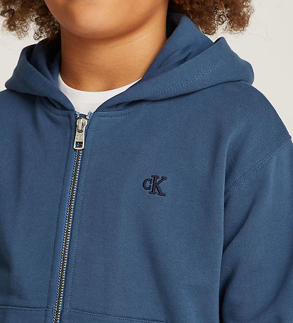 Calvin Klein Cardigan - Back Check Mono - Ensign Blue Calvin Klein Cardigan - Back Check Mono - Ensign Blue