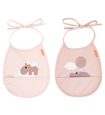 Done by Deer Bib - PU - 2-Pack - Happy Clouds Powder