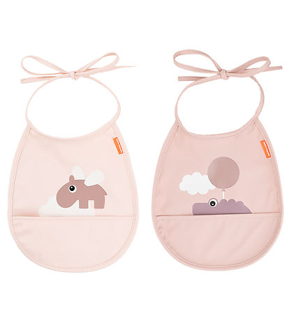 Bavoir Done by Deer - PU - 2 Pack - Happy Clouds Powder Bavoir Done by Deer - PU - 2 Pack - Happy Clouds Powder