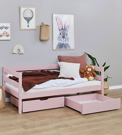Hoppekids Drawers w. Wheels - 2 pcs - 70x160 cm - Pale Rose