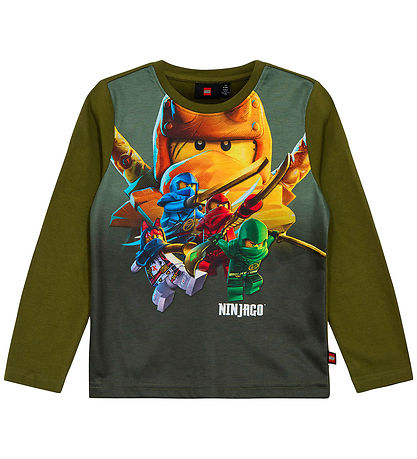 LEGO® Ninjago Blússa - LWTano 619 - Dark Khaki M. Prentað LEGO® Ninjago Blússa - LWTano 619 - Dark Khaki M. Prentað