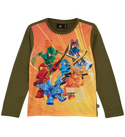 Blouse LEGO® Ninjago - LWTano 701 - Dark Khaki av. Imprimé Blouse LEGO® Ninjago - LWTano 701 - Dark Khaki av. Imprimé
