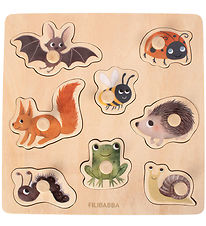 Puzzle - bois Filibabba - 8 Briques - Animaux de la forêt Puzzle - bois Filibabba - 8 Briques - Animaux de la forêt