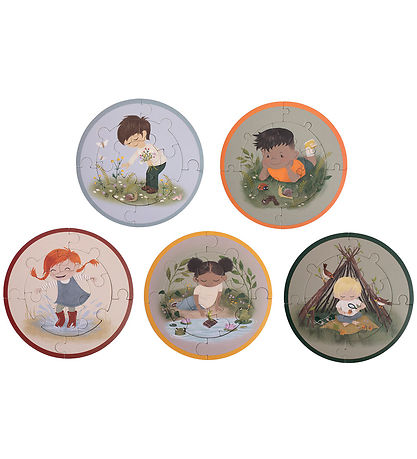 Puzzle-Set Filibabba - Rond - 5x9 Briques - Petits Aventuriers Puzzle-Set Filibabba - Rond - 5x9 Briques - Petits Aventuriers