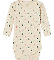 Name It Romper L/æ - Rib - NbnDab - Summer Zand m. Kerstbomen