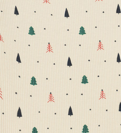 Name It Romper L/æ - Rib - NbnDab - Summer Zand m. Kerstbomen
