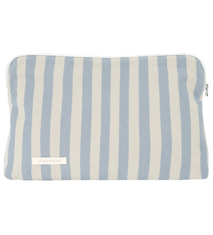 Studio Feder Toilettas - Celia - Cotton - Pale Blue Stripe Studio Feder Toilettas - Celia - Cotton - Pale Blue Stripe