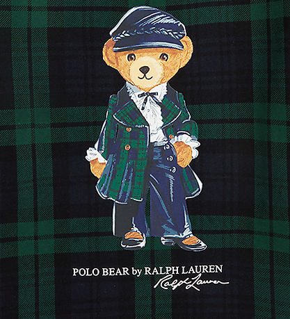 Polo Ralph Lauren Sweatshirt - Black/Green Check w. Soft Toy Polo Ralph Lauren Sweatshirt - Black/Green Check w. Soft Toy
