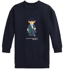 Polo Ralph Lauren Sweat Dress - Navy w. Soft Toy Polo Ralph Lauren Sweat Dress - Navy w. Soft Toy