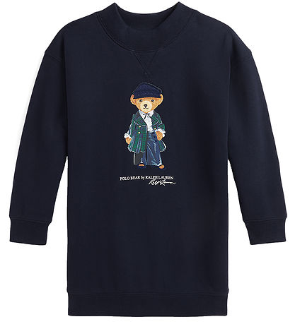 Polo Ralph Lauren Sweat Dress - Navy w. Soft Toy