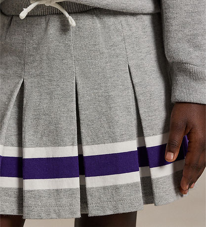 Jupe de tennis Polo Ralph Lauren - Gris Chiné av. Violet/Blanc Jupe de tennis Polo Ralph Lauren - Gris Chiné av. Violet/Blanc