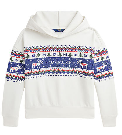 Polo Ralph Lauren Hoodie - White w. Embroidery