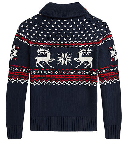 Polo Ralph Lauren Blouse - Cotton/Wool - Navy w. Pattern