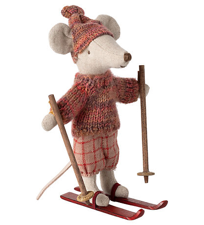 Maileg Wintermuis m. Ski - Grote zus - Rose