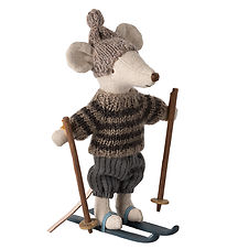 Maileg Wintermaus m. Ski - Großer Bruder - Grau Maileg Wintermaus m. Ski - Großer Bruder - Grau