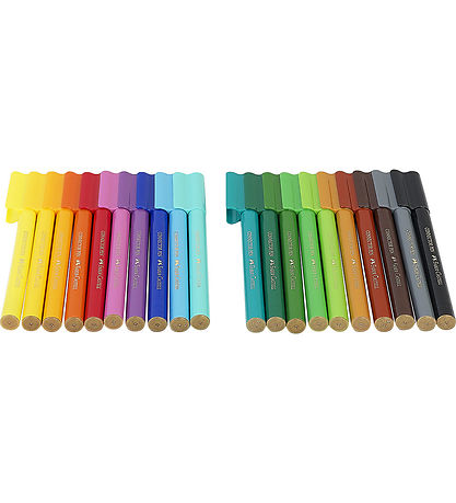 Faber-Castell Markers w. Case - Connector - 20 pcs - Dino