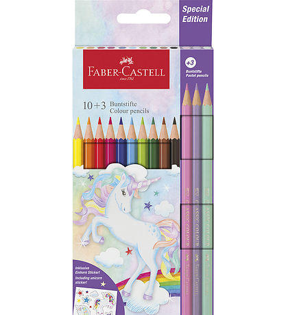Faber-Castell Colouring Pencils - 13 pcs - Unicorn Pastel