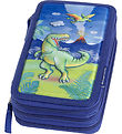 Faber-Castell Federmäppchen m. Inhalt - Dinosaur - Blau