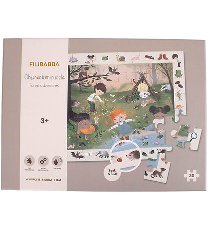 Filibabba Observation Puzzle - 30 Bricks - On Fairy Tale I Fores Filibabba Observation Puzzle - 30 Bricks - On Fairy Tale I Fores