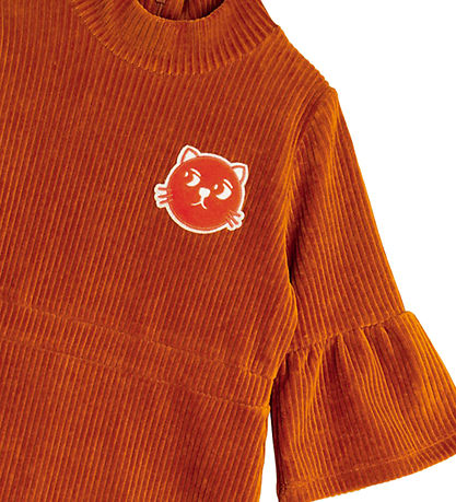 Mini Rodini Kleid - Cord - Katzen - Braun