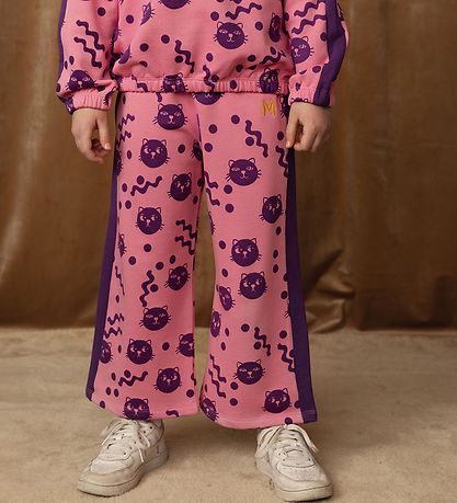 Mini Rodini Sweatpants - Slingriga katter - Rosa Mini Rodini Sweatpants - Slingriga katter - Rosa
