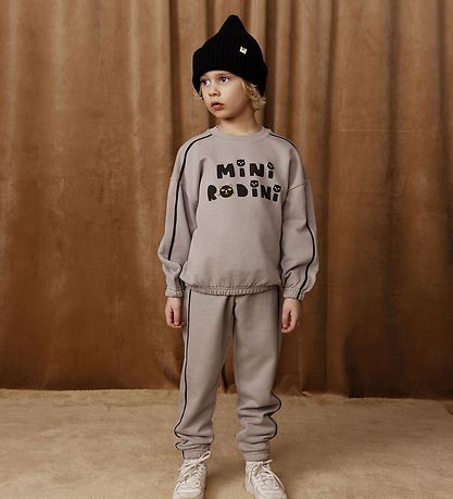 Mini Rodini Sweatshirt - Cats - Grey