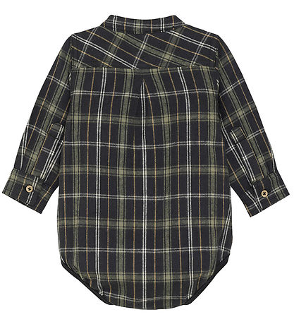 Minymo Hemdbody L/æ - Dark Navy m. Karos