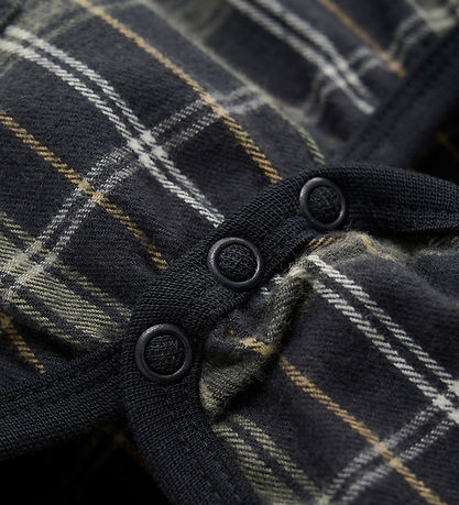 Minymo Hemdbody L/æ - Dark Navy m. Karos