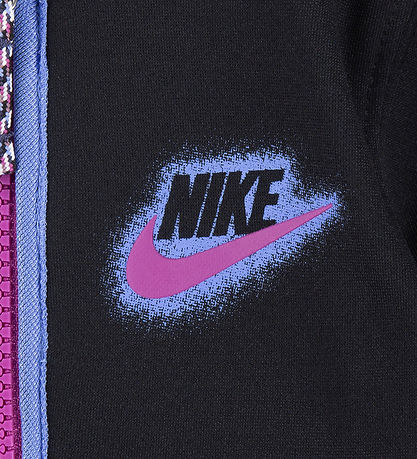Nike Tracksuit - Cardigan/Trousers - Black/Purple