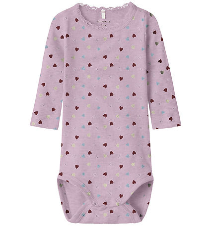 Name It Bodysuit L/æ - NbfSmiles - Winsome Orchid