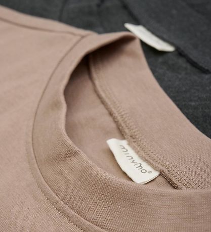 Minymo T-shirts - 2-Pack - Fossil