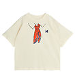 Mini Rodini T-shirt - Scarf - Offwhite Mini Rodini T-shirt - Scarf - Offwhite