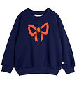 Mini Rodini Sweatshirt - Bow - Blue Mini Rodini Sweatshirt - Bow - Blue