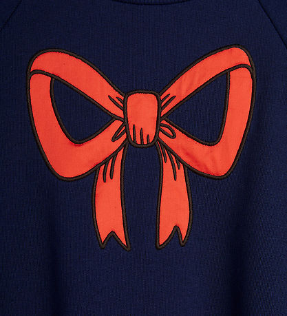 Mini Rodini Sweatshirt - Bow - Blue Mini Rodini Sweatshirt - Bow - Blue