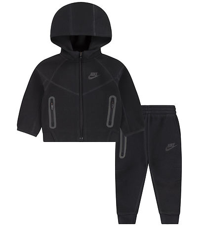 Nike Sweatset - Tech - Cardigan/Jogginghosen - Schwarz
