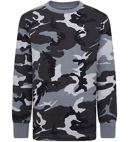 Jordan Blouse - Piqué - Smoke Grey/Camo Jordan Blouse - Piqué - Smoke Grey/Camo