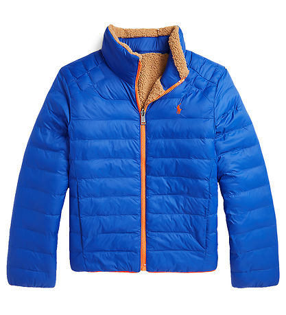 Polo Ralph Lauren Vadderad jacka m. Fleece - Vändbar - Brun/Blå 
