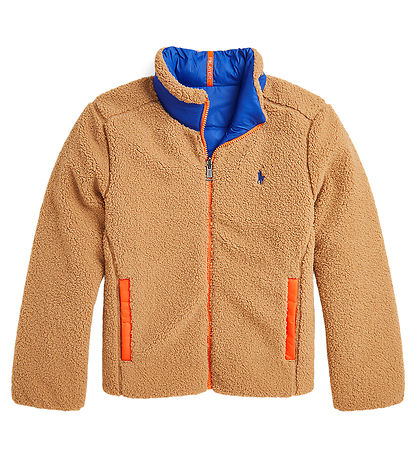 Polo Ralph Lauren Vadderad jacka m. Fleece - Vändbar - Brun/Blå 