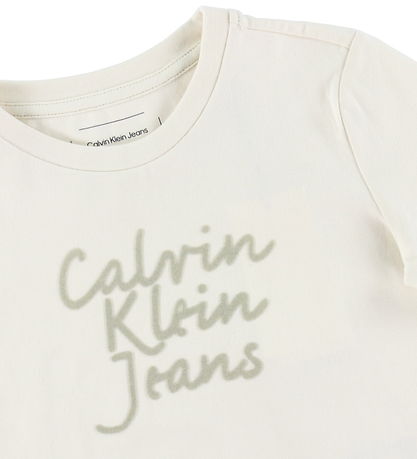 Calvin Klein T-Shirt - Handweiting Logo - Turteltaube