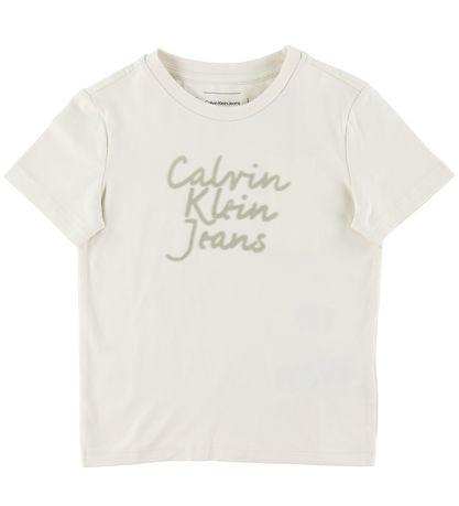 Calvin Klein T-Shirt - Handweiting Logo - Turteltaube