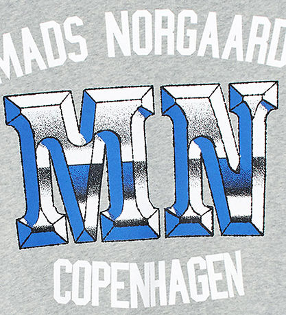 Mads Nørgaard Sweatshirt - Sonar - Light Grey Melange