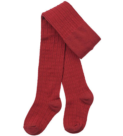 Wheat Tights - 2-Pack - Wool - Lace - Karl - Cherry Red Wheat Tights - 2-Pack - Wool - Lace - Karl - Cherry Red