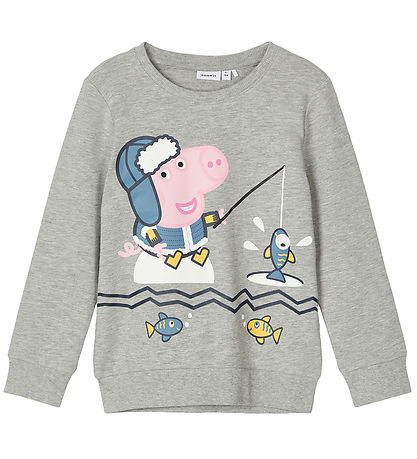 Name It Sweatshirt - NmmColbie - Grey Melange Name It Sweatshirt - NmmColbie - Grey Melange