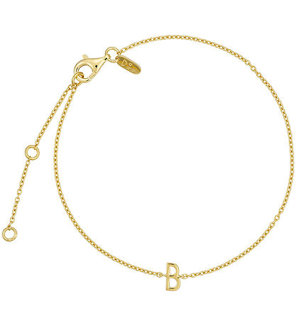 Design Letters Bracelet - B - 18K Gold Plated