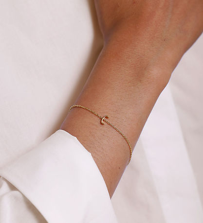 Design Letters Armband - C - 18K verguld