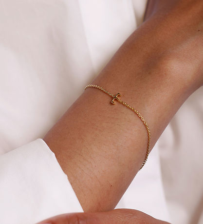 Design Letters Bracelet - E - 18K Gold Plated Design Letters Bracelet - E - 18K Gold Plated