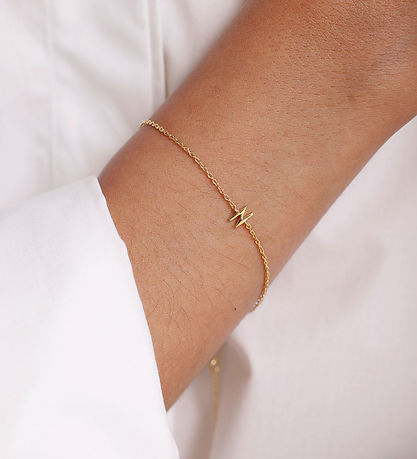 Design Letters Armband - N - 18 Karat vergoldet