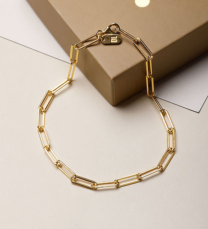 Design Letters Bracelet - Chunky Square - Large - 18K Gold