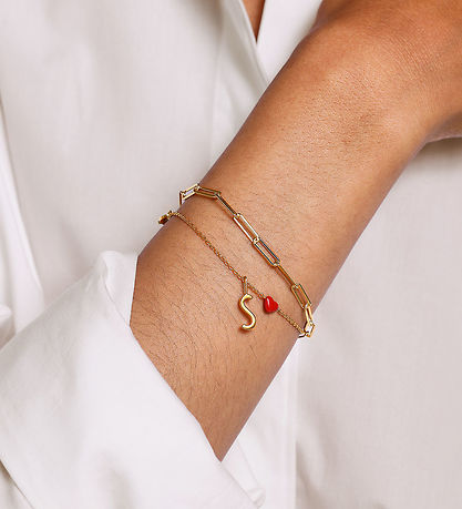 Design Letters Bracelet - Chunky Square - Large - 18K Gold