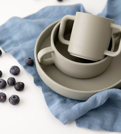 Everleigh & Me Dinner Set - Silicone - 3 Parts - Charcoal